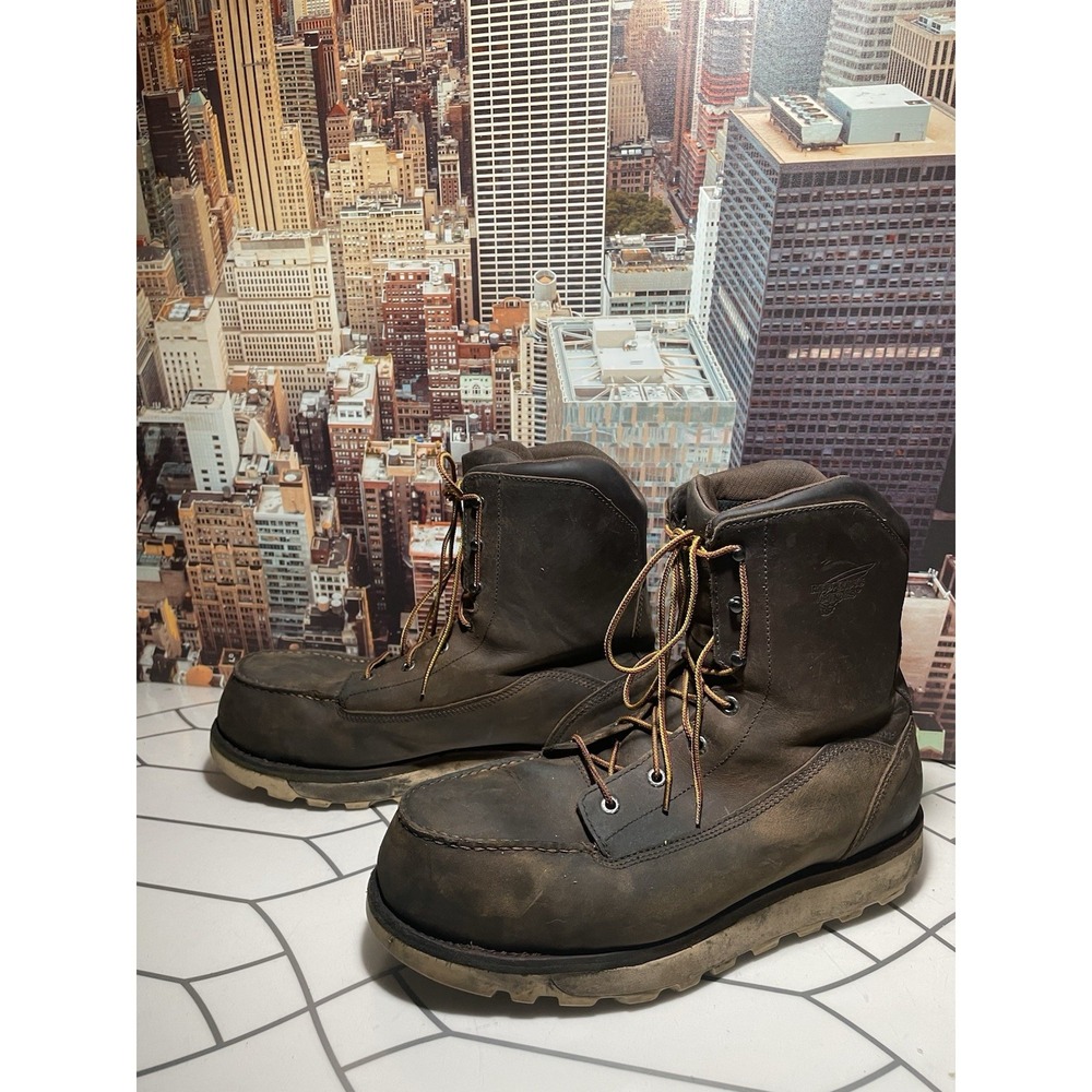 Red Wing 2442  Brown Steel Toe Work Boot Size US Size 11.5 E2
